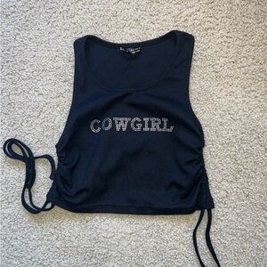 Black Cowgirl Tank Top